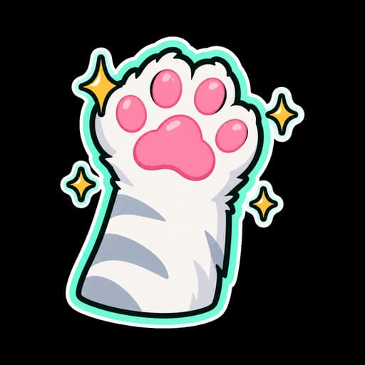 HYPURR sticker: paw of approval